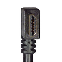 具有以太网功能的低烟无卤高速HDMI 线缆，公头/公头直角式向左出线，5.0m的图片