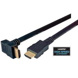 具有以太网功能的低烟无卤高速HDMI 线缆，公头/公头直角式向下出线，5.0m的图片