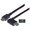 具有以太网功能的低烟无卤高速HDMI 线缆，公头/公头直角式向左出线，2.0m的图片